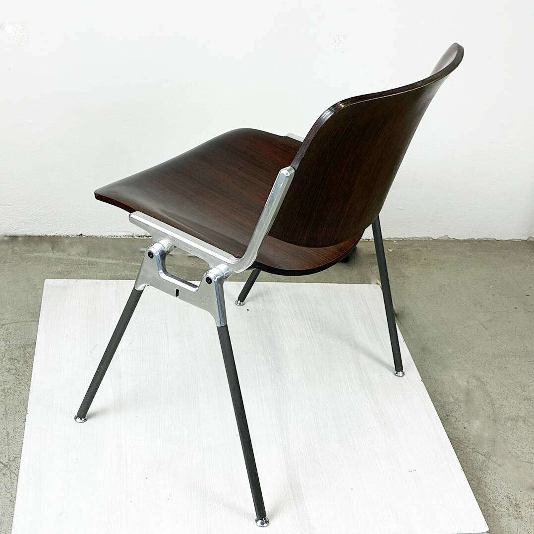 Brown Castelli DSC 106 Stacking Chair by Giancarlo Piretti, Italy