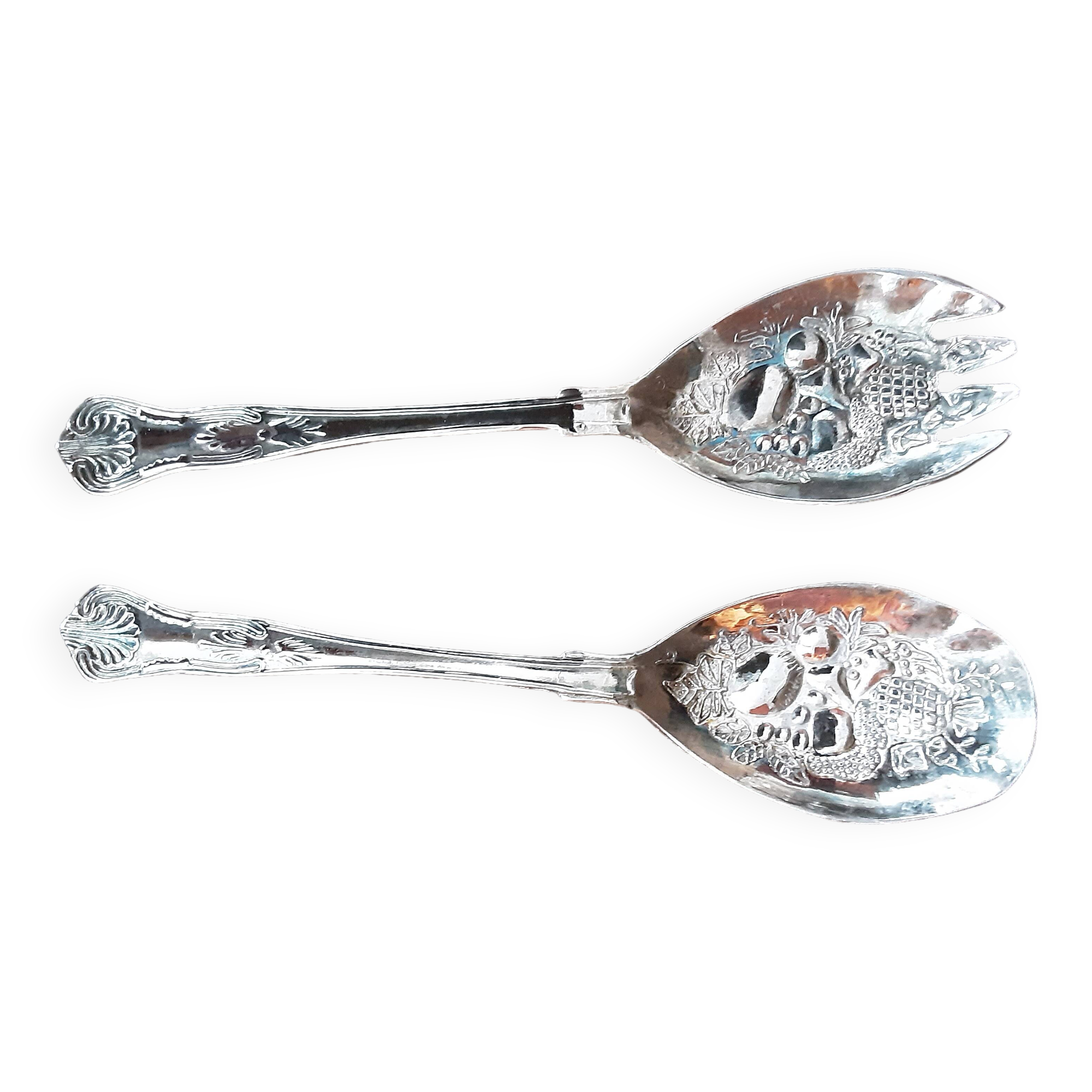 Metal salad servers