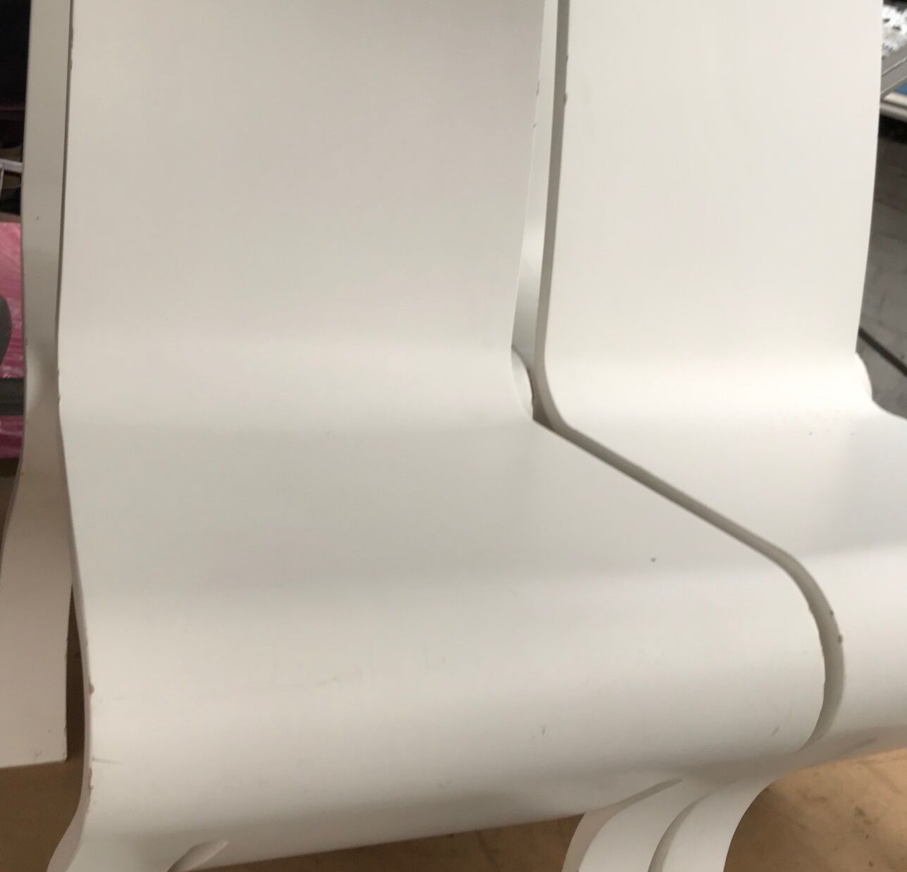 High back white chair