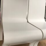 High back white chair