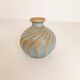 Pair of "Turkos" ceramic vases in mid-century style, Ewald Dahlskog, Bo Fajans, Sweden