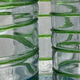 Set of 3 blown glasses
