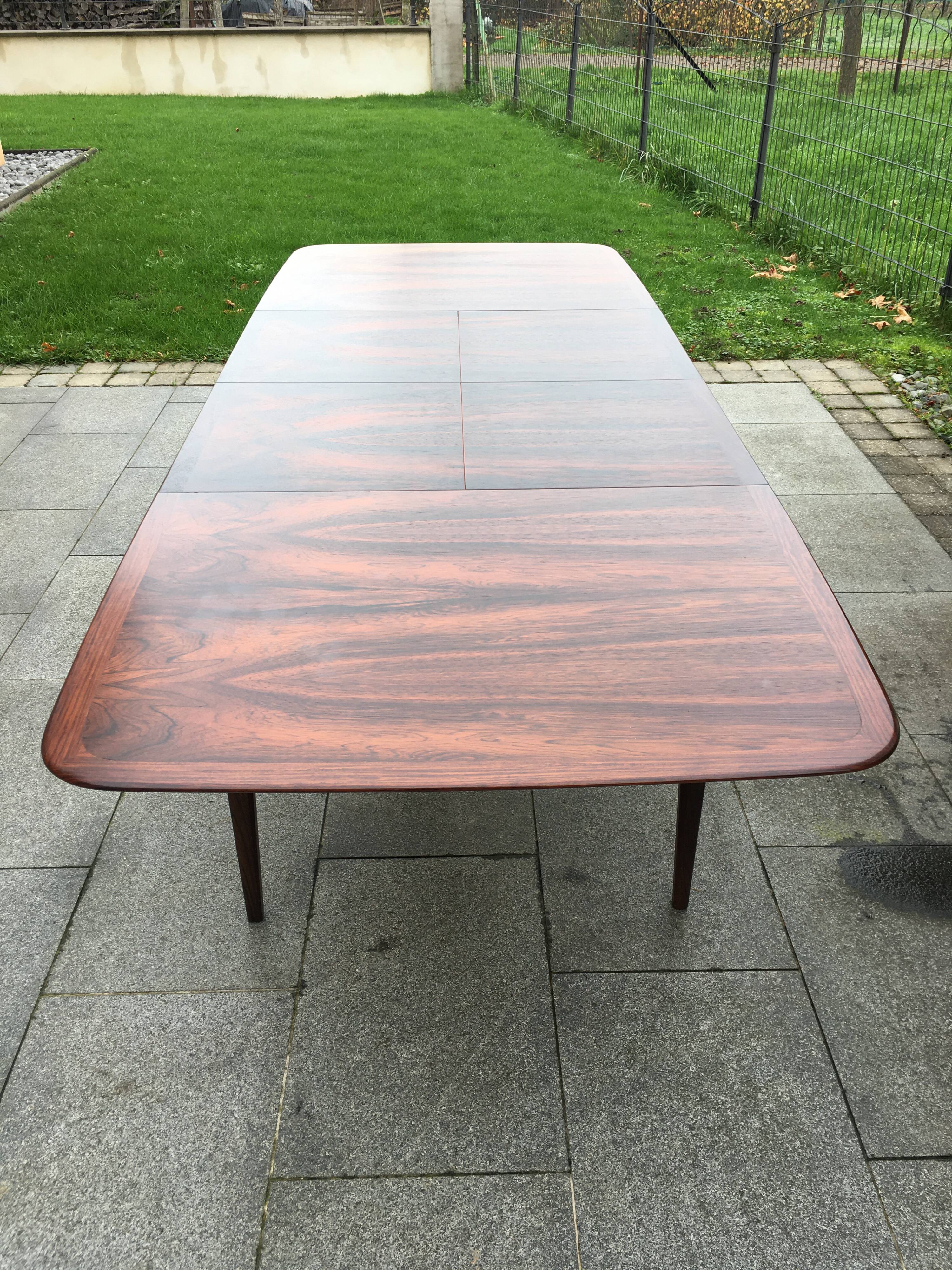 Rosewood dining table lübke 60s