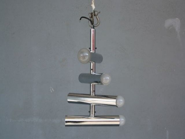 Chrome chandelier vintage 1970 swivel design