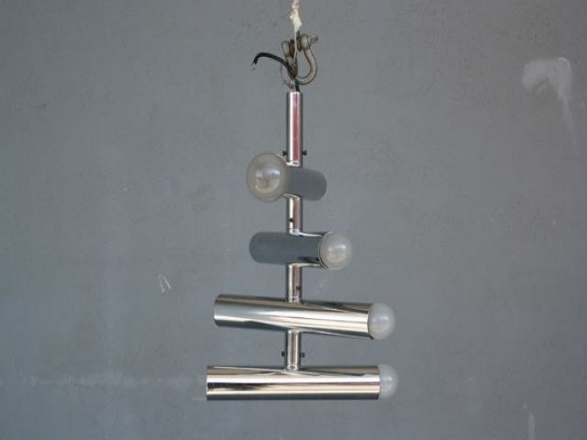 Chrome chandelier vintage 1970 swivel design