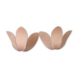 Duo of pink corolla sconces