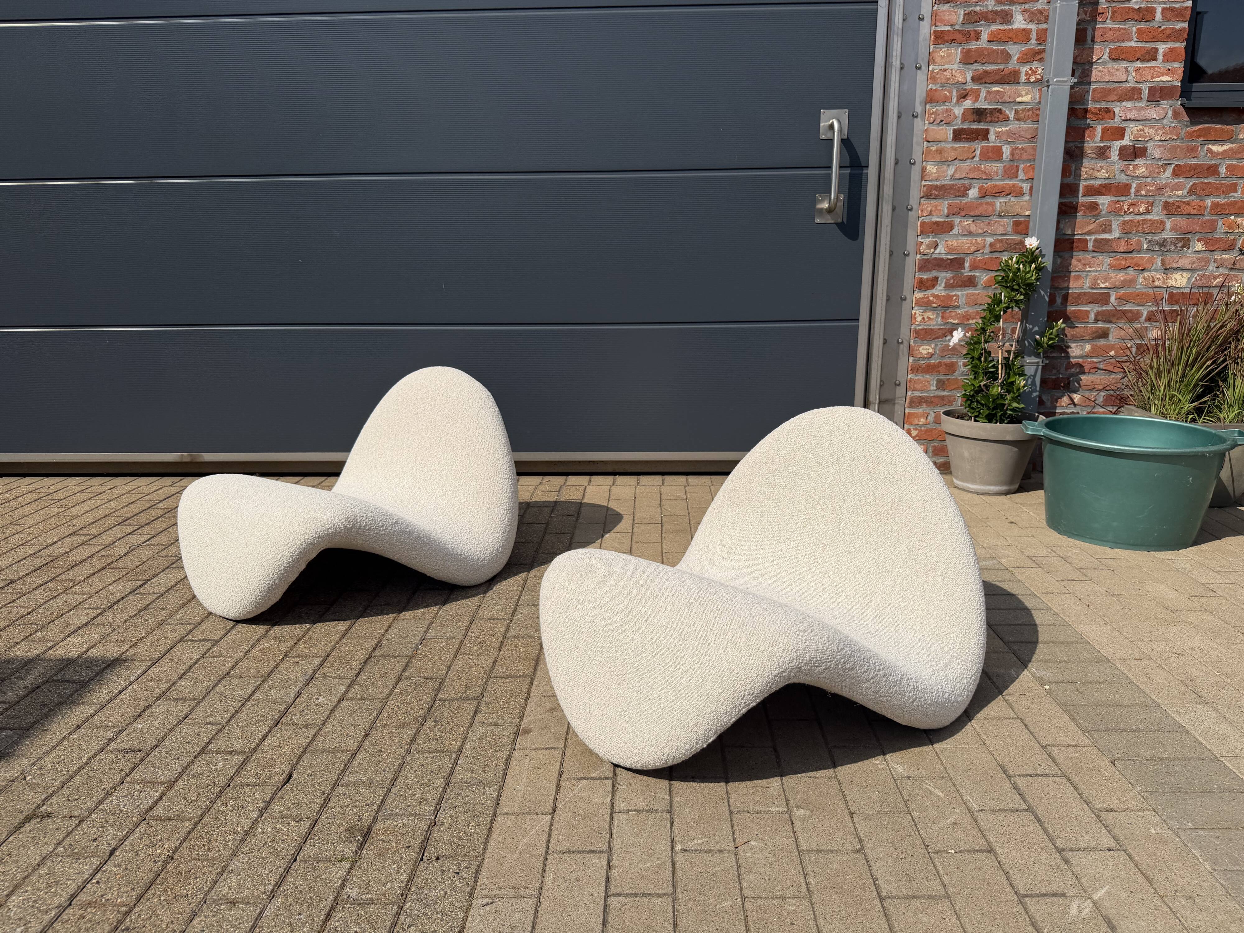 Artifort tongue f577 pierre paulin en beige bouclé in new condition!!