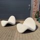 Artifort tongue f577 pierre paulin en beige bouclé in new condition!!