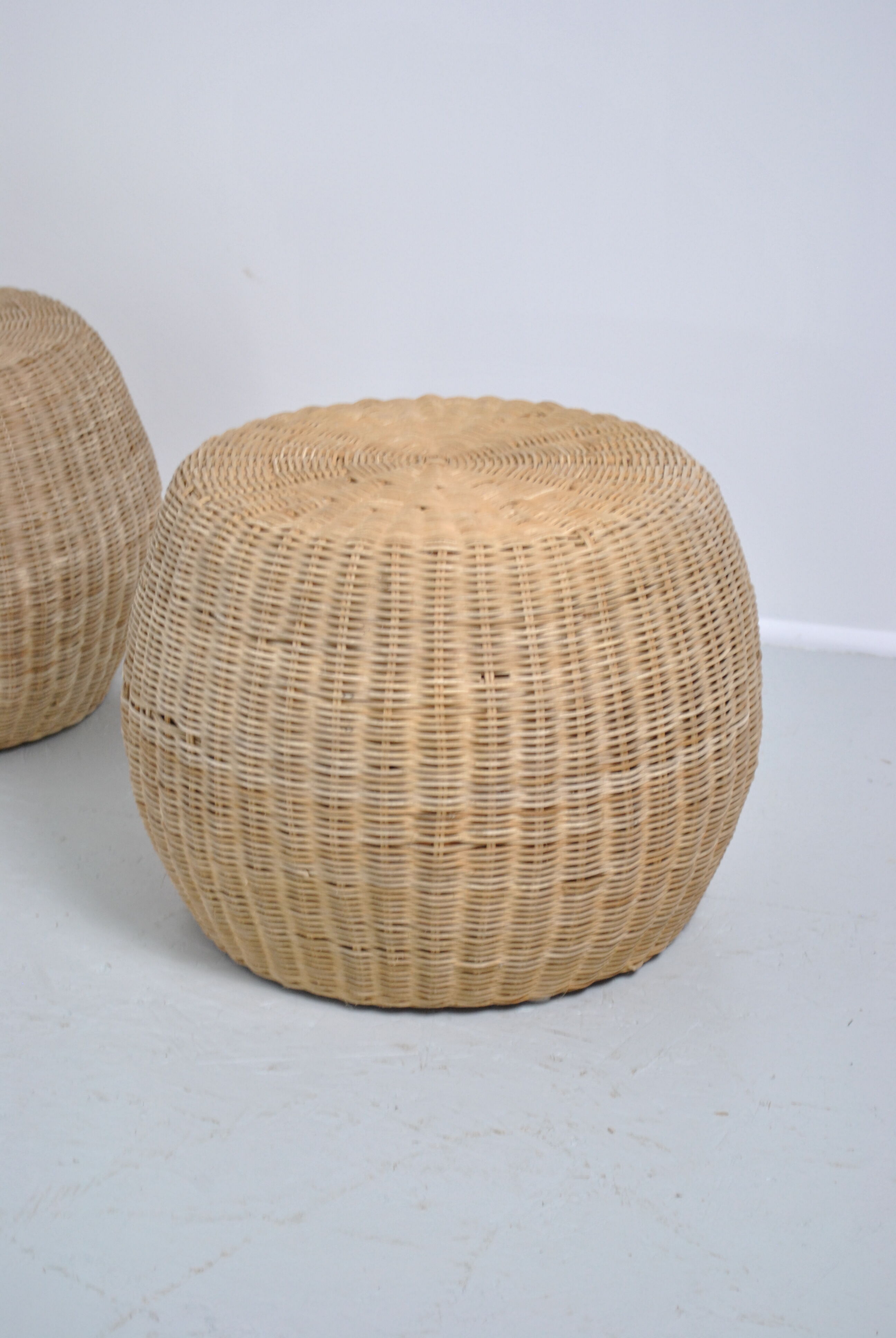 Rattan pouf 1970
