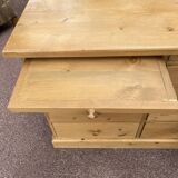 Vintage pine enfilade sideboard with tablet