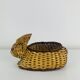 Panier lapin en osier, vintage