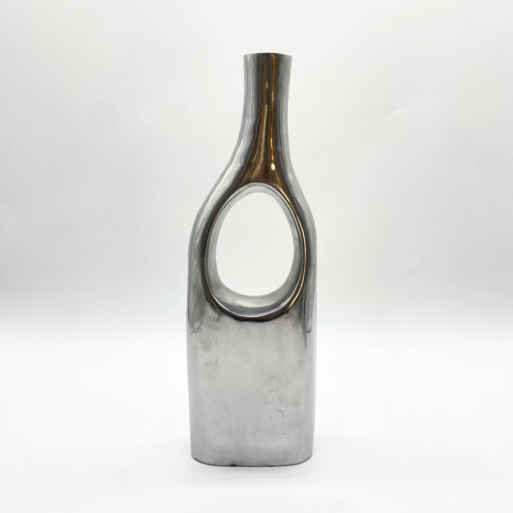 Modernist vase / cast aluminum – 1970s