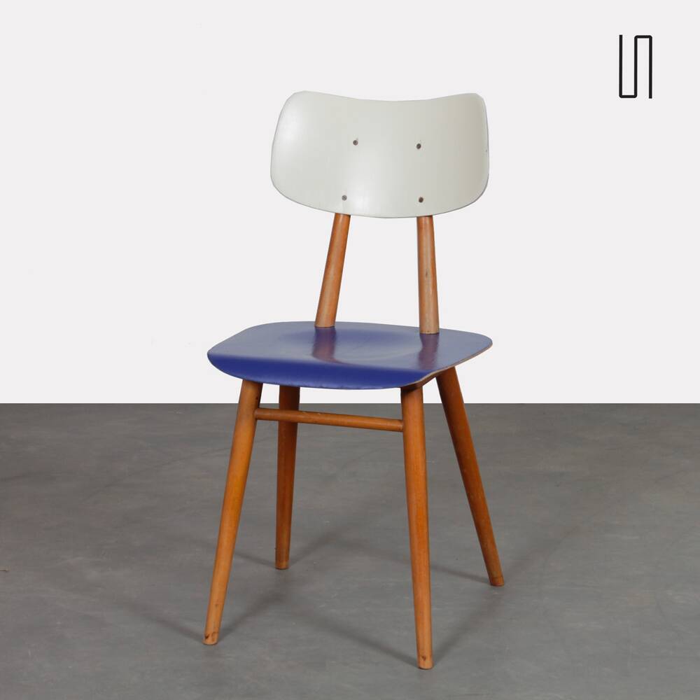 Vintage wooden chair produced by Ton, 1960s