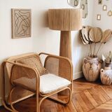 Bahia floor lamp minimalist design raffia