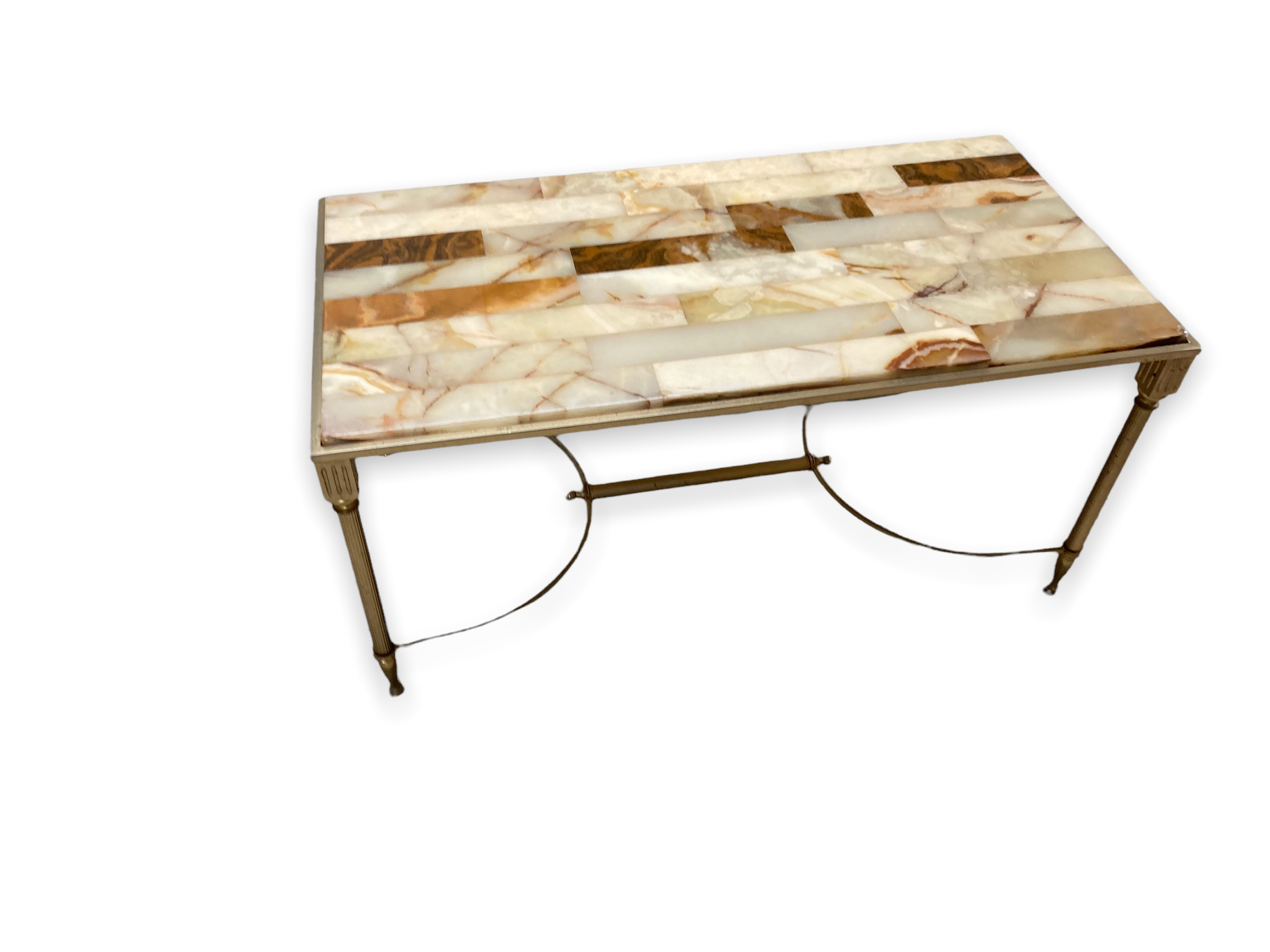 Coffee Table Hollywood Regency Italian Marble