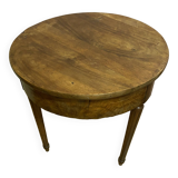 Louis XVI style pedestal table in walnut and walnut veneer