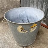 Vintage galvanized zinc laundry basin 1950