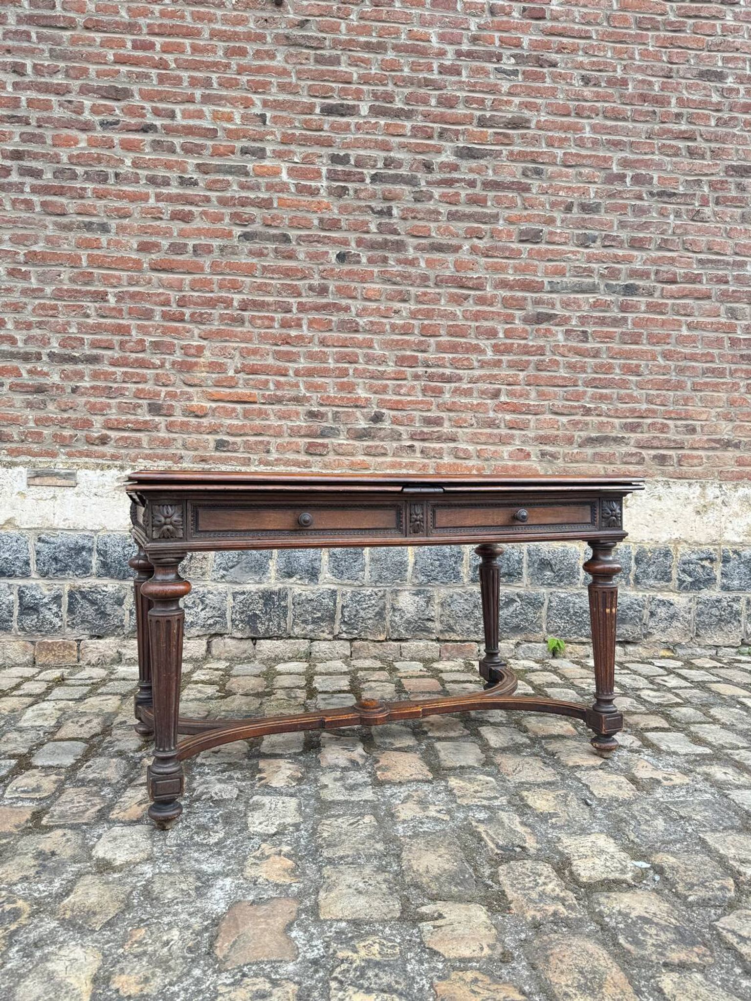 Italian Dining Table In Natural Wood Louis XVI Style XIX Eme Century