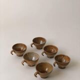 Suite de 6 tasses en grès