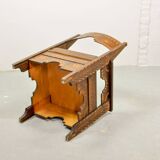 Set of Middle East Design Carved Wooden Moorish Decorated Side Chairs 1950s