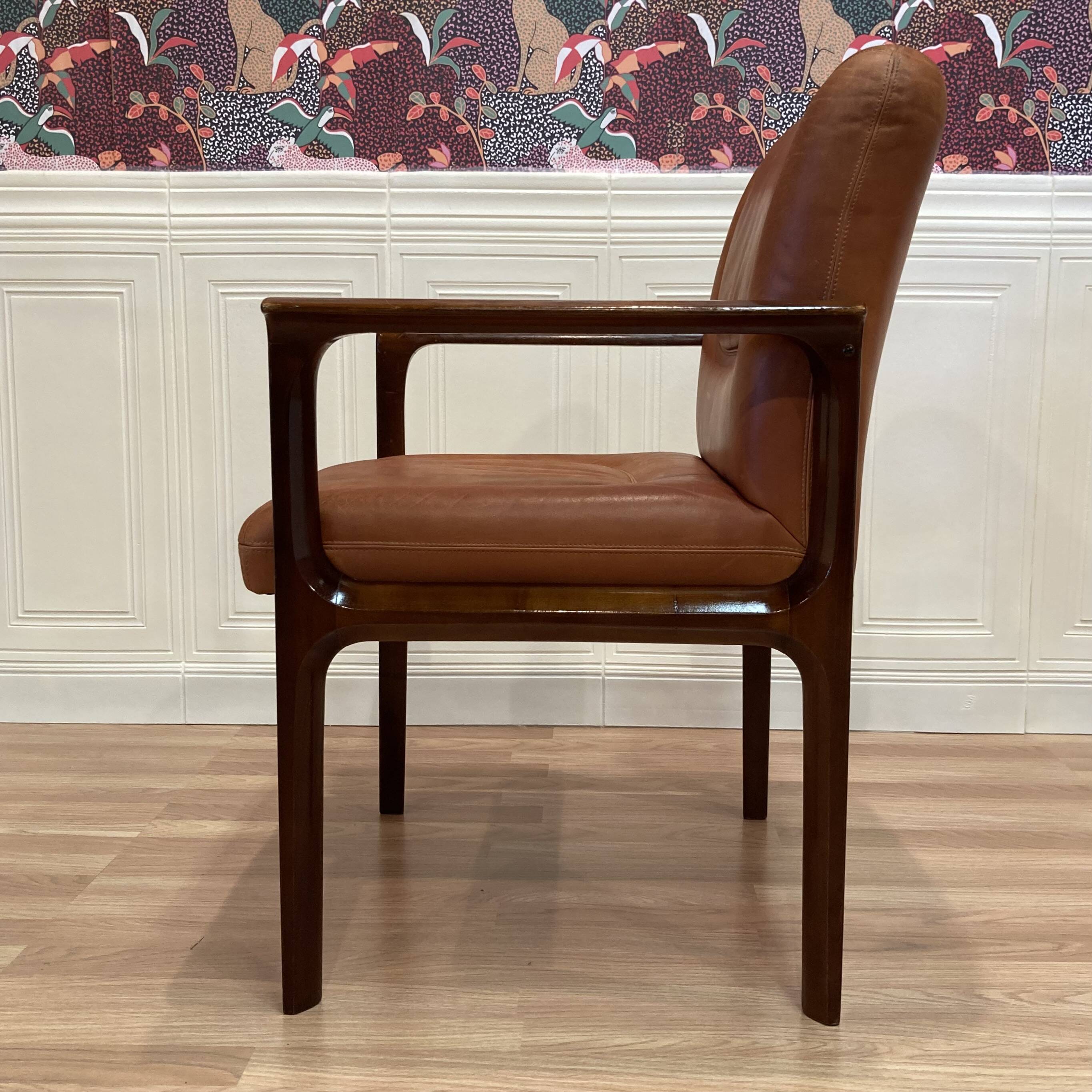 1960s design leather armchair.
