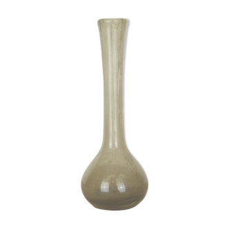 Biot bubbled glass soliflore vase, smoked