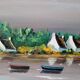 Painting Lucien Gondret 1941, Brittany Morbihan