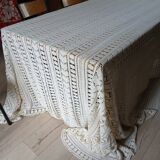 Dessus de lit ancien en crochet fait main