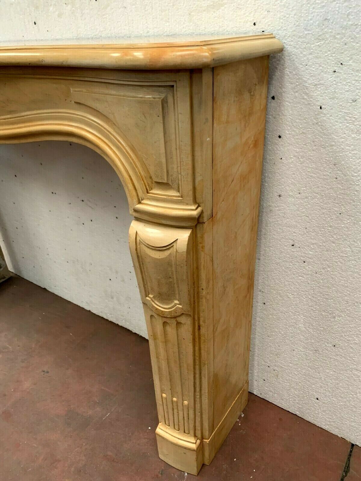 Louis XV style fireplace in natural stone XX century