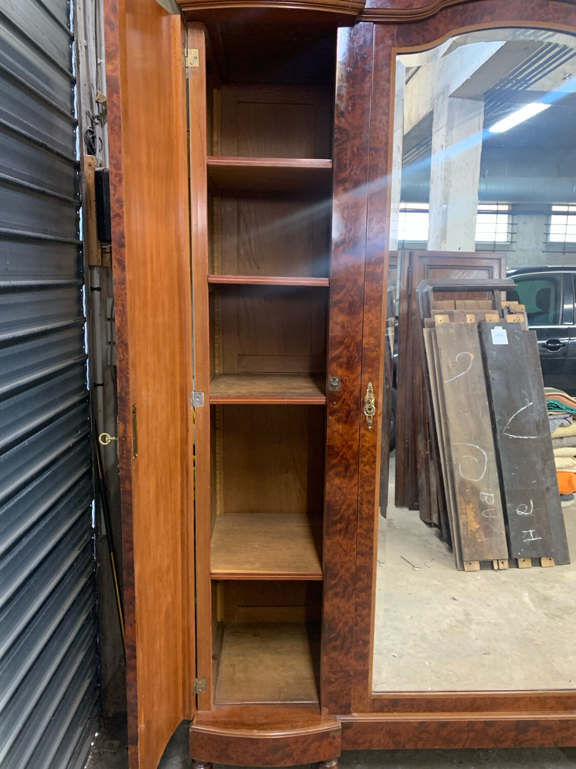 19th Century Marquetry Mirror Cabinet