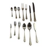 Cutlery set 170 pieces in silver metal goldsmith Chrysalia