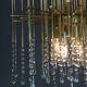 Brass and swarovsky crystals hanging lamp 1960
