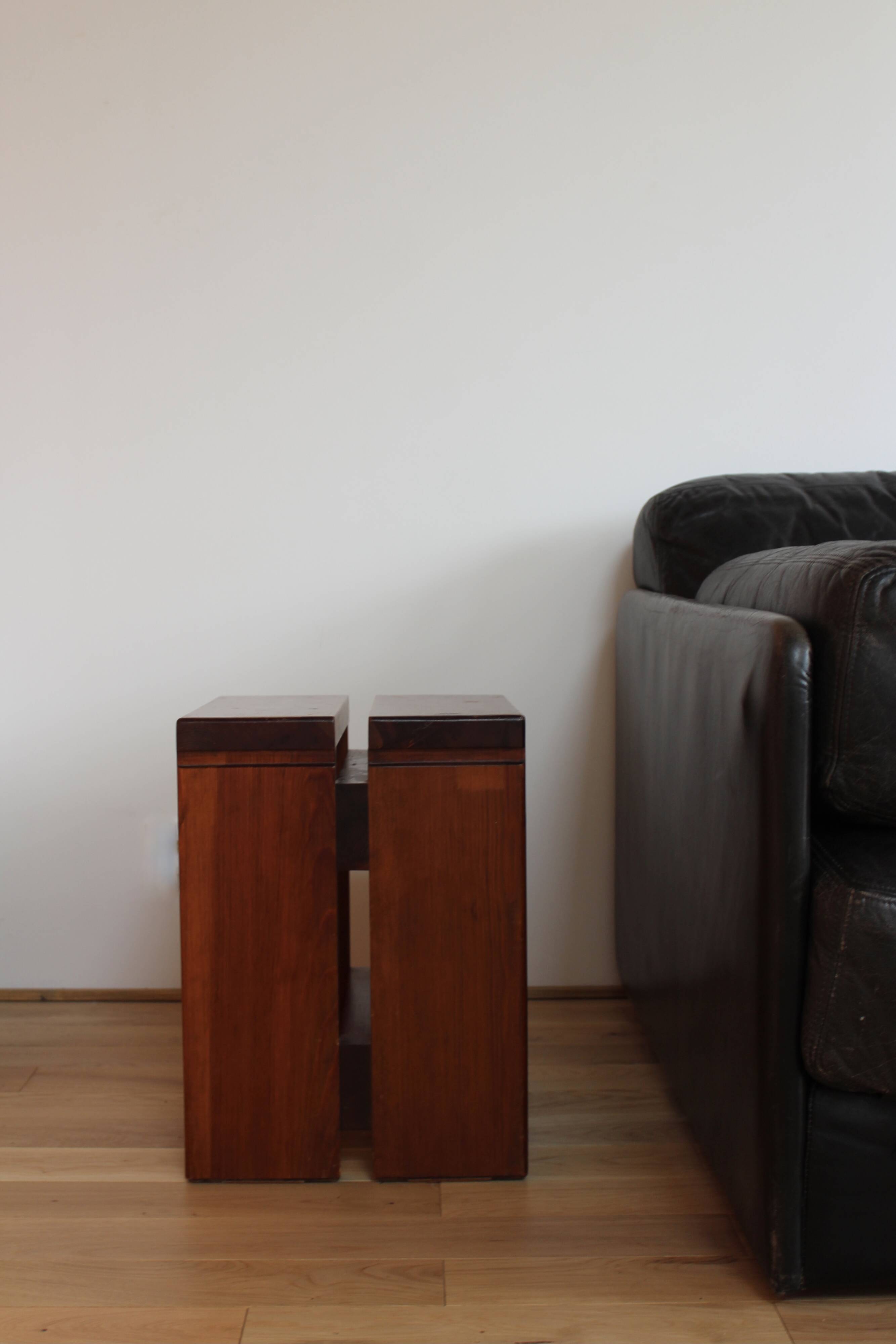 Vintage solid wood side table