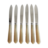 6 cheese knives, vintage