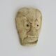 Netsuke old large bone mask japan grimacing character. 19th century
