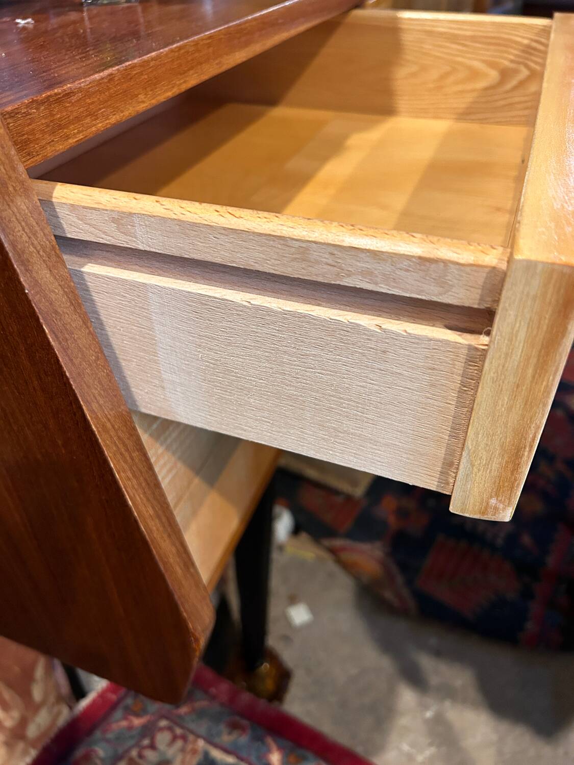 Bureau en teck et érable de style rétro 1960
