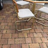 Golden chairs dining set with complementing table