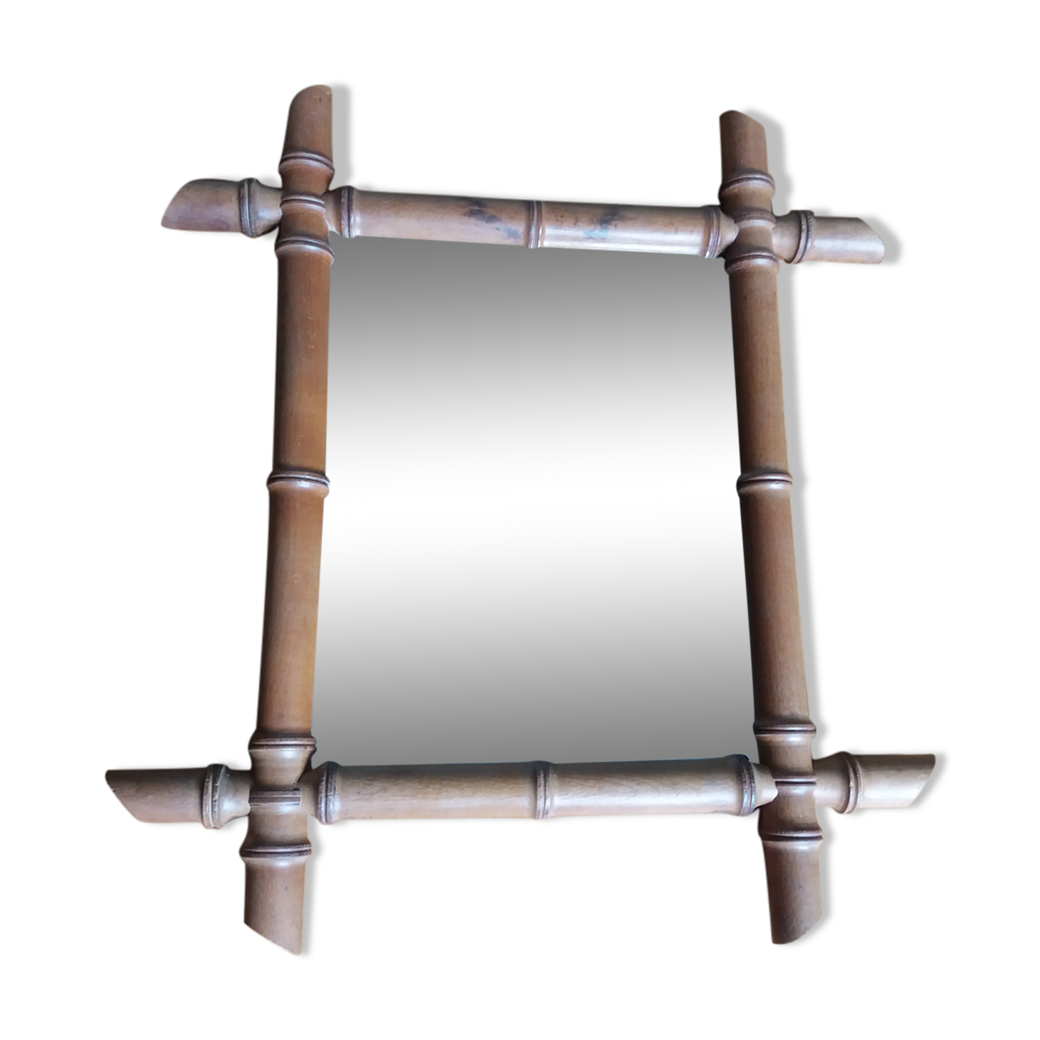 Bamboo mirror 47x41 cm