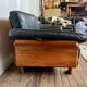 Canape seltz orme et cuir design 1960