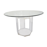 Table design Marais international verre et plexi années 1970