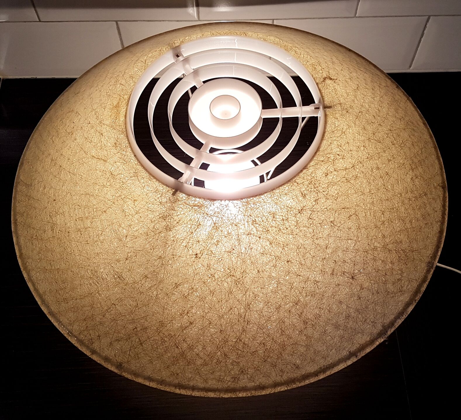 Ceiling light fiberglass by Louis Kalff for Philips