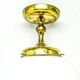 Brass and glass pendant lamp, Poland, 1950s