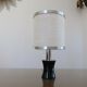Lamp in black resin and chrome metal 70s