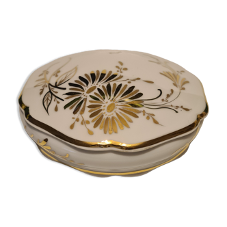 Bonbonnière porcelaine de limoges cr paris décor floral