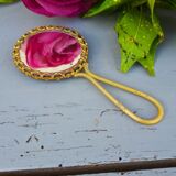 Brass hand mirror