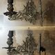 Pair of naturalistic wall sconces with fish circa 1900