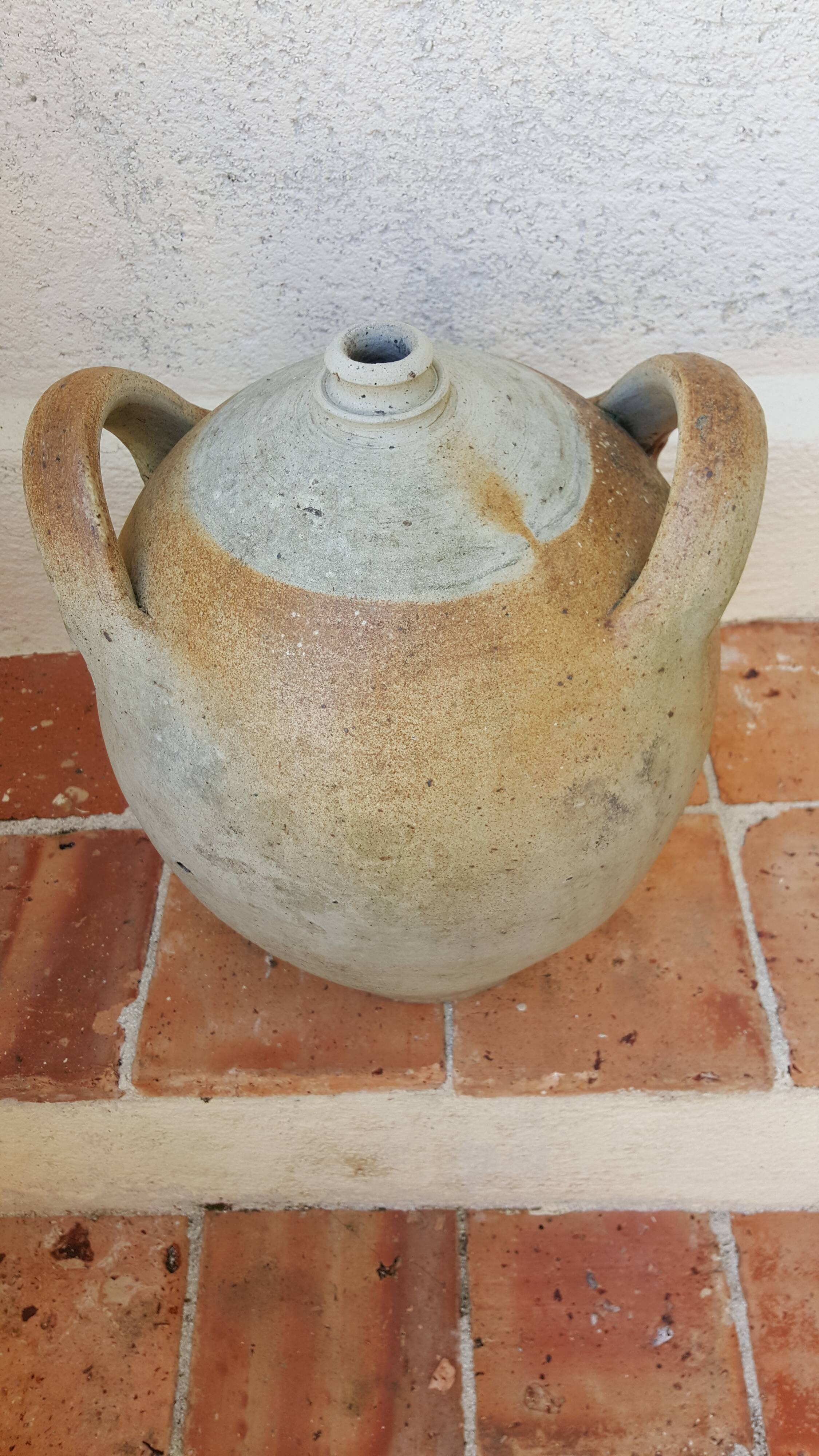 Varnished terracotta jar