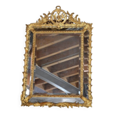 Palm tree mirror in wood and gilded stucco, 19th century