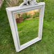 Putty gray wood mirror