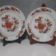 Set of 2 plates - Paris porcelain - Limoges - Yu Nam decoration